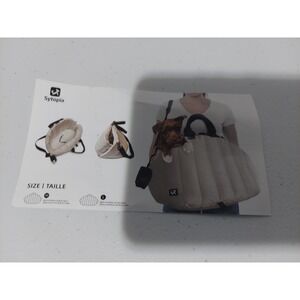 Sytopia Pet‎ Carrier Shoulder Bag Quilted Beige Dog Cat Travel Tote w Pad